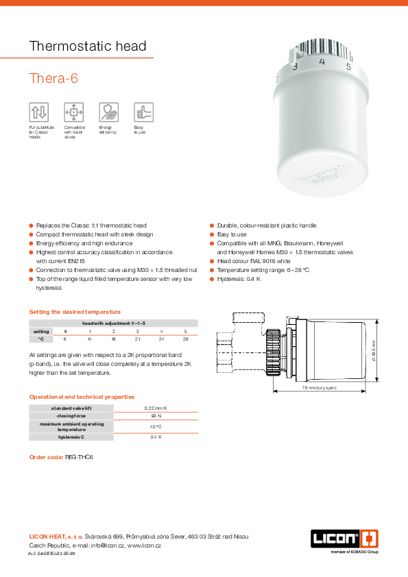 Leaflet Termostatická hlavice-Thera 6